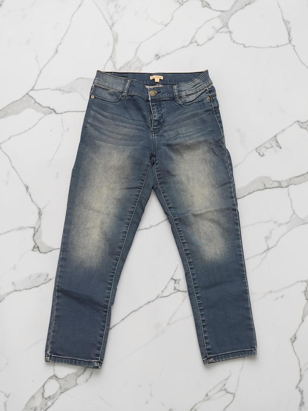 Juicy Couture Skinny Capris Size 4 Blue Denim Stretch Jeans 88083